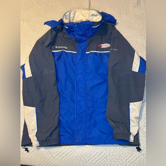 Columbia Men's Interchange Ski Jacket XL Blue and Gray Winter shell-Outdoor Coat - Picture 2 of 16